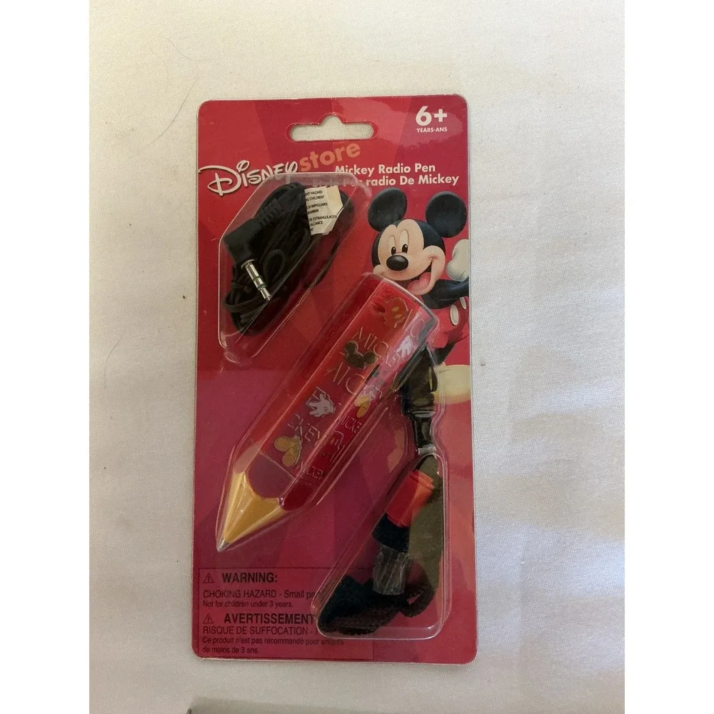 Vintage Disney Mickey Mouse Stationery Lot Puffy Stickers Radio Pen Address Book